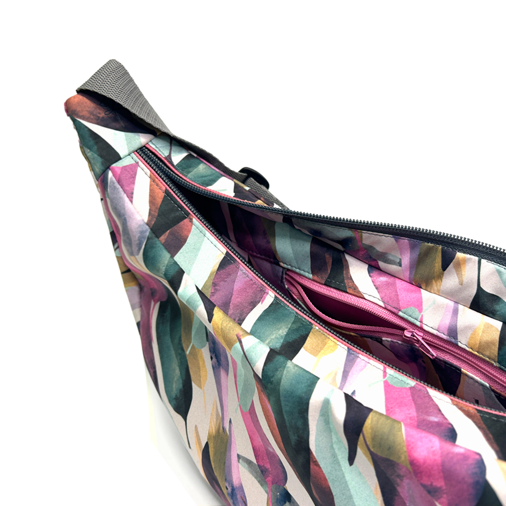Geantă Crossbody LUNA Frunze pastelate