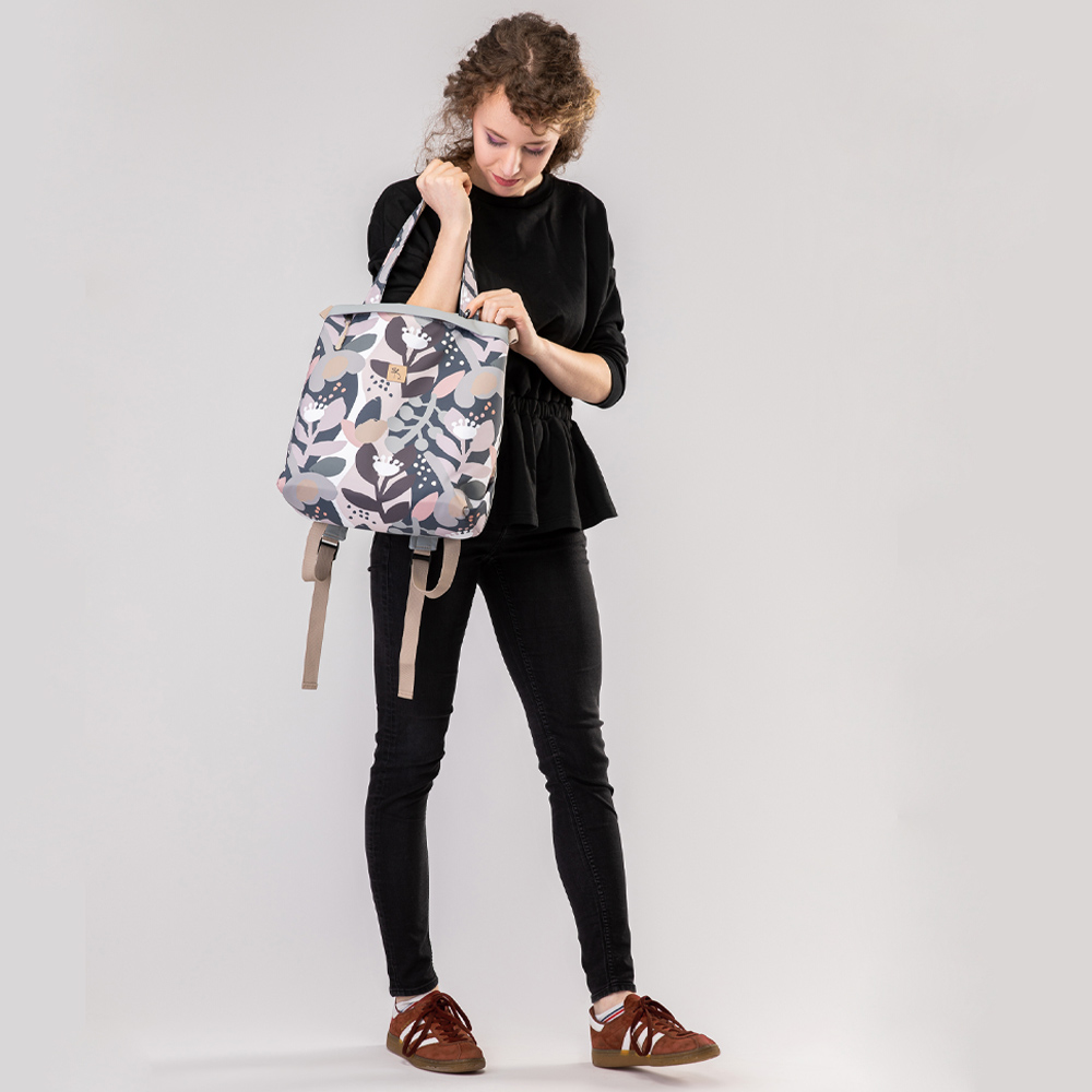 Rucsac MINIMAL flori cu pete pastelate