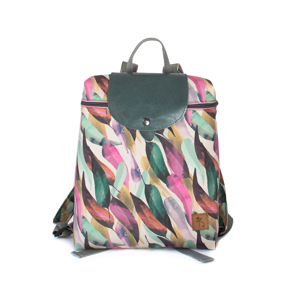 Rucsac urban frunze pastelate