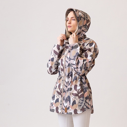 Pasztell foltos virágok női kabát